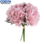 <cosyh>Artificial Peony Bouquet Compact Size Bouquet Easy Placement Mimics Real Flowers