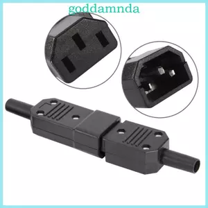 GODD 5 Cái IEC 320 Đầu nối phích cắm cáp thẳng C13 C14 Ổ cắm có thể xoay lại cho nữ