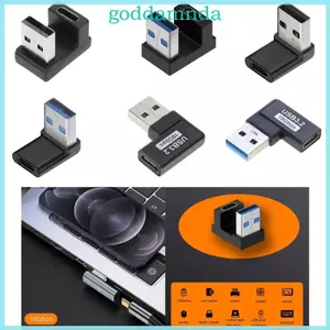 GORD 90 Độ Trái Phải Góc USB 3 0 Nam Đến Loại C Đầu Nối Adapter Nữ