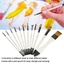 Bộ bàn chải sơn 12 chiếc BEABOUT, Bộ bàn chải sơn dầu tay cầm màu trắng Nylon, Đèn mang theo tài sản các loại Bộ bàn chải sơn nghệ sĩ di động Sáng tạo sắc tố Acrylic