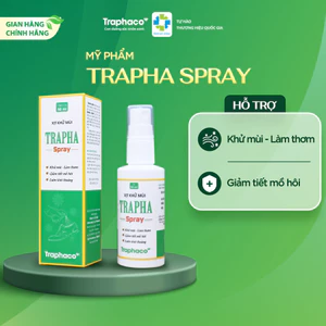 Mỹ Phẩm Xịt Khử Mùi Trapha Spray - Hỗ Trợ Khử Mùi Hôi, Giảm Tiết Mồ Hôi,Giữ Lòng Bàn Tay, Bàn Chân Khô Thoáng Hộp 50ml