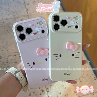 Ốp Lưng Cho IPhone 17 11 15 16 13 14 12 Pro Max XR X XS Max AIR 7 16 8 Plus SE Bìa Mềm Búp Bê Kitty 3D Hoạt Hình