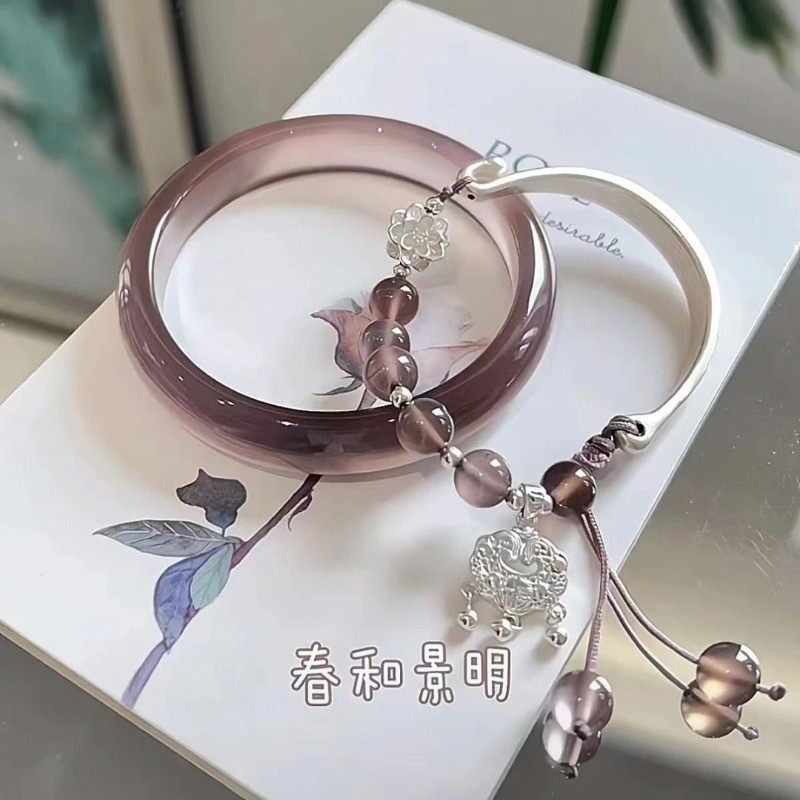 Vòng Tay Cáo Xanh Phong Cách Trung Quốc Mới Phong Cách Retro Cổ điển Cá Tính Khí Chất Vòng đeo Tay An Toàn