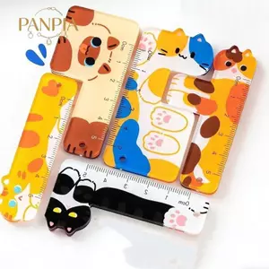 PNPIA- Thước Mini 5cm Hoạt Hình Dễ Thương Chó Mèo Động Vật Mặt Dây Chuyền Dụng Cụ Đo Nhỏ Cho Học Sinh Văn Phòng Phẩm Quà Tặng Trường Học