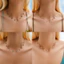 Vòng cổ Choker hình trái tim Dainty dành cho nữ, trang sức mặt dây chuyền đầy màu sắc mạ vàng