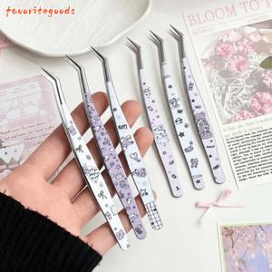 FAVORITEGOODS Cong Dán Nhíp, Nhíp Lông Mi Giả Hoạt Hình Bằng Thép Không Gỉ, Đa Năng Chống Tĩnh Điện Độ Chính Xác Cao Mi Nối Dài Nhíp Dụng Cụ Trang Điểm Làm Đẹp