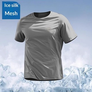 Áo thun khô nhanh lưới lụa băng Unisex Thể thao thoáng khí