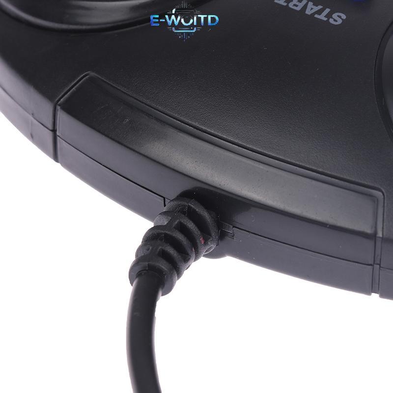 E-WOITD Classic Có Dây 6 Nút Tay Cầm Joypad Bộ Điều Khiển Trò Chơi Cho SEGA MD2 Mega Drive Phụ Kiện Chơi Game E-WOITD