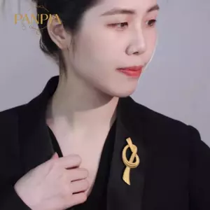PNPIA- Thời Trang Vintage Thắt Lưng Vàng Trâm Cài Cho Nữ Cô Gái Trung Quốc Thắt Lưng Ve Áo Chân Tiệc Quần Áo Trang Sức Phụ Kiện Quà Tặng