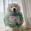 Monet Garden Series Chó Vuông Nước Bọt Khăn Nhỏ Vừa Lớn Chó Lớn Samoyed Khăn Yếm Thú Cưng