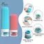 Springevenstar 4 Bộ Chai Du Lịch Silicon Chống Rò Rỉ Có Thể Đổ Lại Hộp Đựng Nước Cho Dầu Gội Sữa Tắm Tổ Chức Cho Sự Kiện Thể Thao Springevenstar