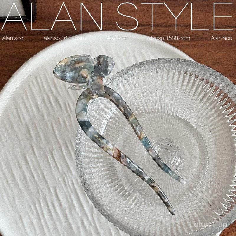 Alan Retro Thời Trang Nhiều Màu Nơ Acetate Kẹp Tóc Cổ Tích Tính Khí Niche Phụ Kiện Tóc Cao Cấp