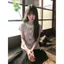 Áo thun ngắn tay hai mảnh hoa giả màu tím phong cách Hàn Quốc dành cho nữ mùa hè nơ mỏng hơn