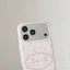 Cho iPhone 17 Pro Max 16 15P Hoa Tươi Thỏ Thỏ Họa Tiết Màu Hồng Mềm TPU Chống Trầy Xước Vỏ Điện Thoại Với Ba Thỏ Mặt Dây Chuyền Bảo Vệ Chống Sốc Vỏ Chống Rơi