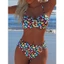 Bộ đồ Bikini Bộ đồ bơi nữ hai mảnh Đồ bơi co giãn cao cổ dây gợi cảm