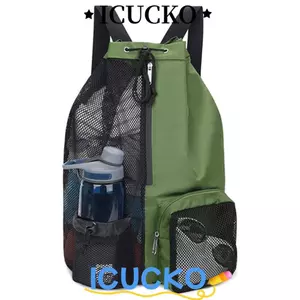 Túi bơi ICUCKO, Ba lô dây rút túi ướt Nylon, Dụng cụ tập bơi di động Lưới đi biển Ba lô bơi
