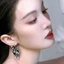 Bông tai thời trang tua rua Zircon thanh lịch dài phong cách mới
