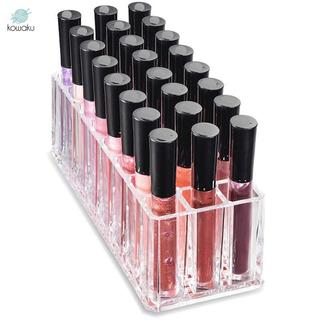 24 Khe Đựng Son Môi Acrylic Son Môi Tổ Chức Hộp Bảo Quản Mỹ Phẩm Cho