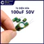 10 cái Tụ hóa 100uF 50V xanh lá 8x12mm chất lượng cao