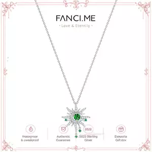 FANCIME “Soluna Nexus ” Ngọc lục bảo May Vòng cổ bạc Sterling