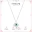 FANCIME “Soluna Nexus ” Ngọc lục bảo May Vòng cổ bạc Sterling