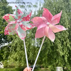 MỚI Xoay Hoa Nhiều Màu Sắc Cối Xay Gió Trẻ Em Pinwheels Đồ Chơi Ngoài Trời Đảng DIY Số Lượng Lớn Trang Trí Sân Vườn SKY
