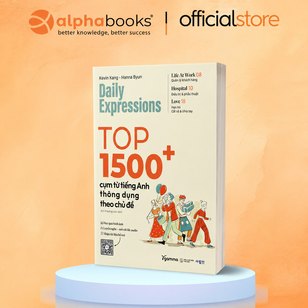 Sách - Daily Expression: Top 1500+ Cụm Từ Tiếng Anh Thông Dụng Theo Chủ Đề (Alpha Books)