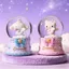 Sanrio Pha Lê Bóng Kuromi Hello Kitty Phòng Ngủ Chiếu Sáng Không Khí Đồ Trang Trí Trẻ Em Quà Tặng Quà Tặng Sinh Nhật