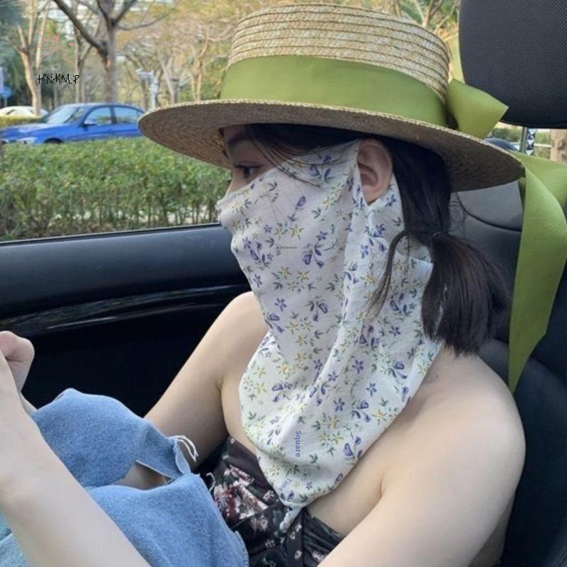 HNKMP Hoa Mặt nạ mùa hè Full Face Tia cực tím Nữ Phần mỏng che mặt Ne Protector