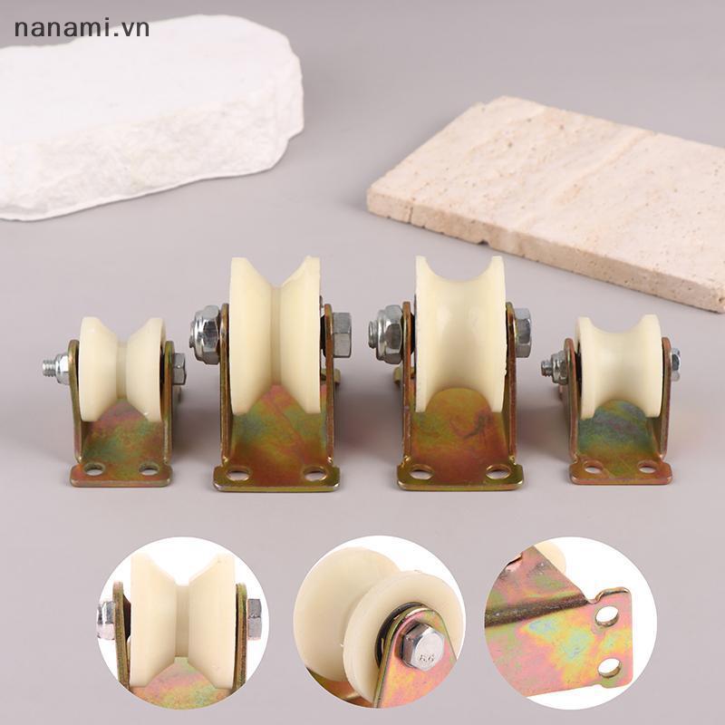 [nanami] Con lăn có rãnh nylon Tra Pulley V / U Nylon có chân đế 30mm 50mm Con lăn hạng nặng có rãnh cửa trượt gót chân [VN]