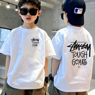Áo Thun Trẻ Em Unisex In Chữ Thời Trang, Cotton Mềm, Áo Ngắn Tay, Phù Hợp Đi Học & Chơi, Cho Bé 3-12 Tuổi