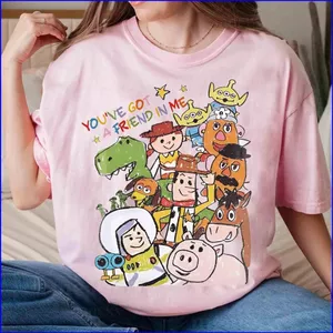 GN Toy Story 5 Áo thun mềm mại thoải mái Woody Buzz Lightyear Slinky Dog Tee NG