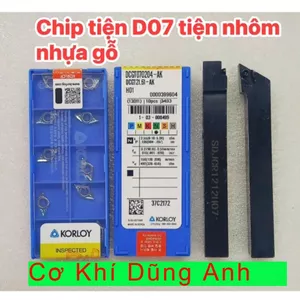 Chip tiện D07 KORLOY HÀN QUỐC chuyên tiện nhôm nhựa gỗ chip ngon giá rẻ