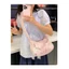 SQ11 Túi đeo dưới cánh tay thông thường kẻ sọc đơn giản Hello Kitty canvas nhẹ đi lại túi nách