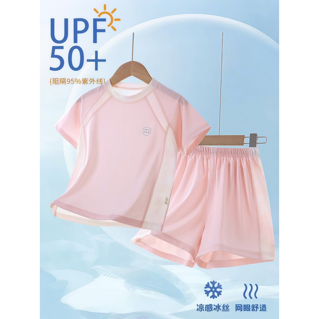🔥Bộ đồ cho bé gái lớn Bé Gái Nhanh Khô Bộ Đồ Thể Thao Mùa Hè Trẻ Em Quần Short Tay Ngắn Mùa Hè Bé Gái Chạy Bộ Quần Áo Huấn Luyện Cầu Lông Jersey Cha Mẹ-Con