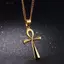 DELMER Chữ Thập Vòng Cổ Ai Cập Trang Sức Hip Hop Thánh Giá Chúa Giêsu Thép Không Gỉ Cho Nam Nữ Tôn Giáo Vintage Dây Xích