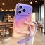 Ốp điện thoại từ tính gradient da dây tay cho iPhone 17 Pro Max 13 14 15 16 pro max Bao gồm tất cả bảo vệ ống kính máy ảnh vỏ mềm vỏ điện thoại vỏ bảo vệ