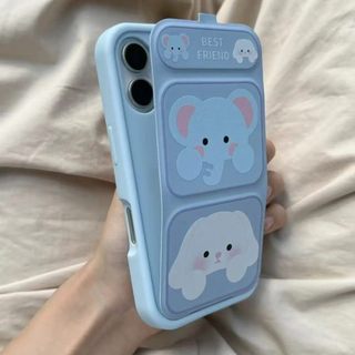 Ốp bảo vệ nắp lật họa tiết thỏ hoạt hình cho iPhone 11 12promax 13pro15pro 15promax 14 14promax 14pro 16 pro max 16 plus 17 17promax