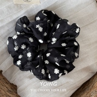 Yoing / Phong Cách Mới Phong Cách Hàn Quốc Thêu Hoa Scrunchy Dây Buộc Tóc Phong Cách Lười Scrunchy Phụ Kiện Tóc