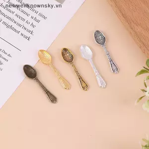 MỚI 10 Cái / bộ Vintage Mini Dao Kéo Thìa Nhà Búp Bê Thu Nhỏ Bộ Đồ Ăn Trẻ Em Đồ Chơi Búp Bê Trang Trí Nhà SKY