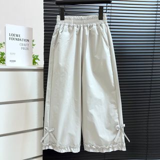 Quần dài ice silk cho bé gái – Mỏng nhẹ nhanh khô, ống rộng thoải mái, dễ phối mùa hè