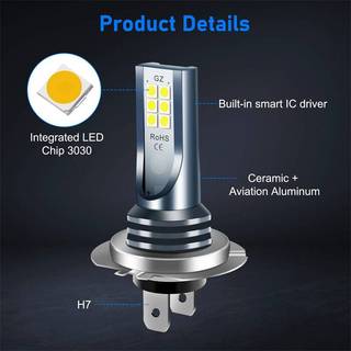(COD) 2 Cái H7 Bộ Bóng Đèn Pha LED Đèn Sương Mù Ô Tô 110W Siêu Sáng Chùm Thấp 6000K Chống Thấm Nước Siêu Sáng Cho Phụ Kiện Xe
