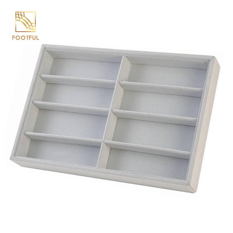 Khay trưng bày kính mắt bằng vải Hộp đựng nhung đựng kính râm Hộp đựng kính mắt