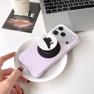 Ốp bảo vệ chân đế họa tiết mèo đen đọc sách cho iPhone 11 12 Pro Max 13 Pro 15 Pro 15 Pro Max 14 14 14 Pro Max 14 Pro 16 Pro Max 16 Plus 17 17 Pro Max Wave Case