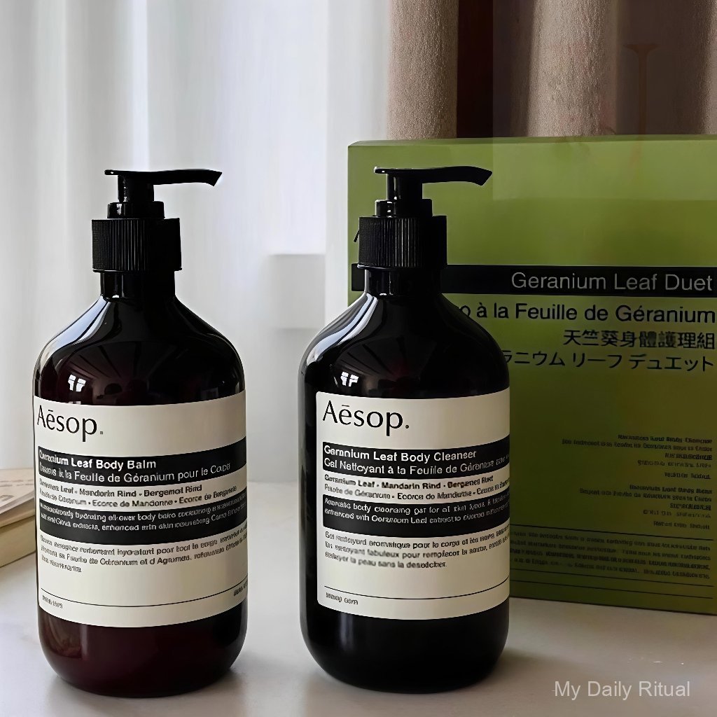Sữa tắm Aesop chính hãng, Geranium Live, 500 ml. 4 mùi hương, 100% hương thảo dược chính hãng từ Úc dùng để làm sạch.