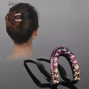 DELMER Kẹp Tóc Hình Chữ U Thanh Lịch Cố Định Đĩa Tóc Phụ Kiện Tóc Dụng Cụ Phụ Kiện Tóc Đơn Giản