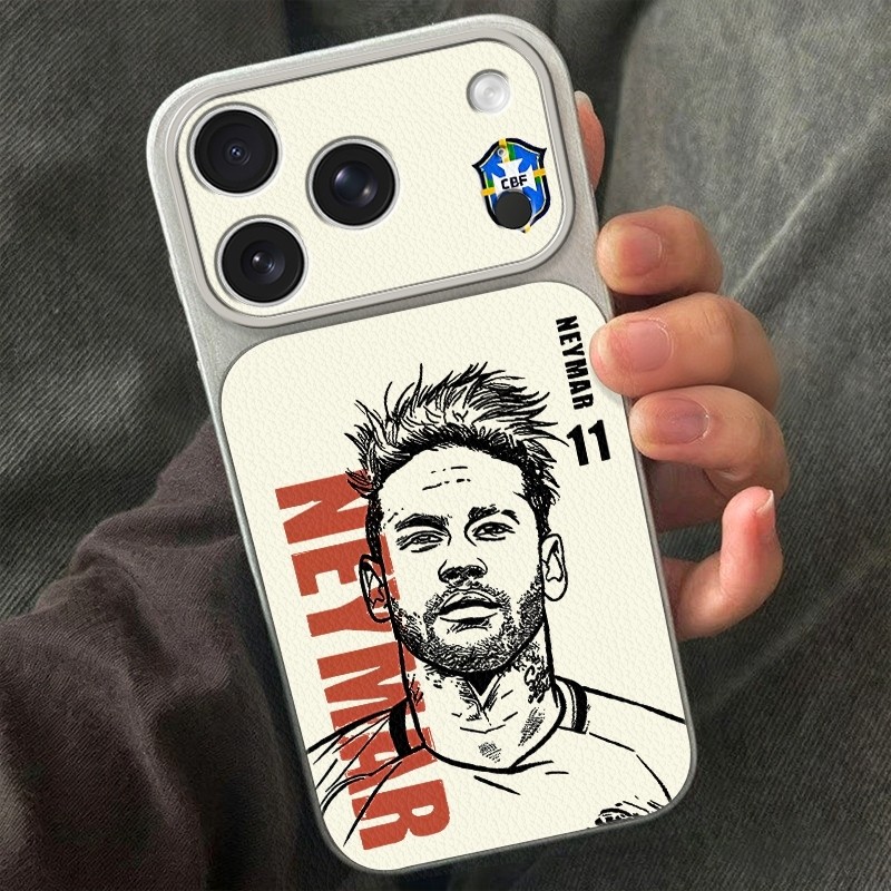 Ốp lưng da giả Neymar, chống va đập được giới trẻ yêu thích Bảo Vệ Camera Cấp iPhone 17/16/15/14/13/12/11/X/XS M