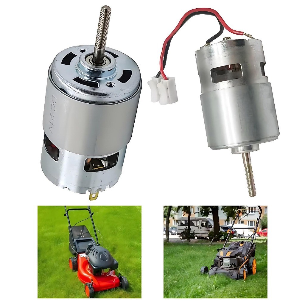 Motor 775/755 12V 21V Máy Cắt Cỏ Pin Bạc Đạn Cốt Ren Kèm Đai Ốc M5 Chính Hãng Phụ Kiện Thay Thế
