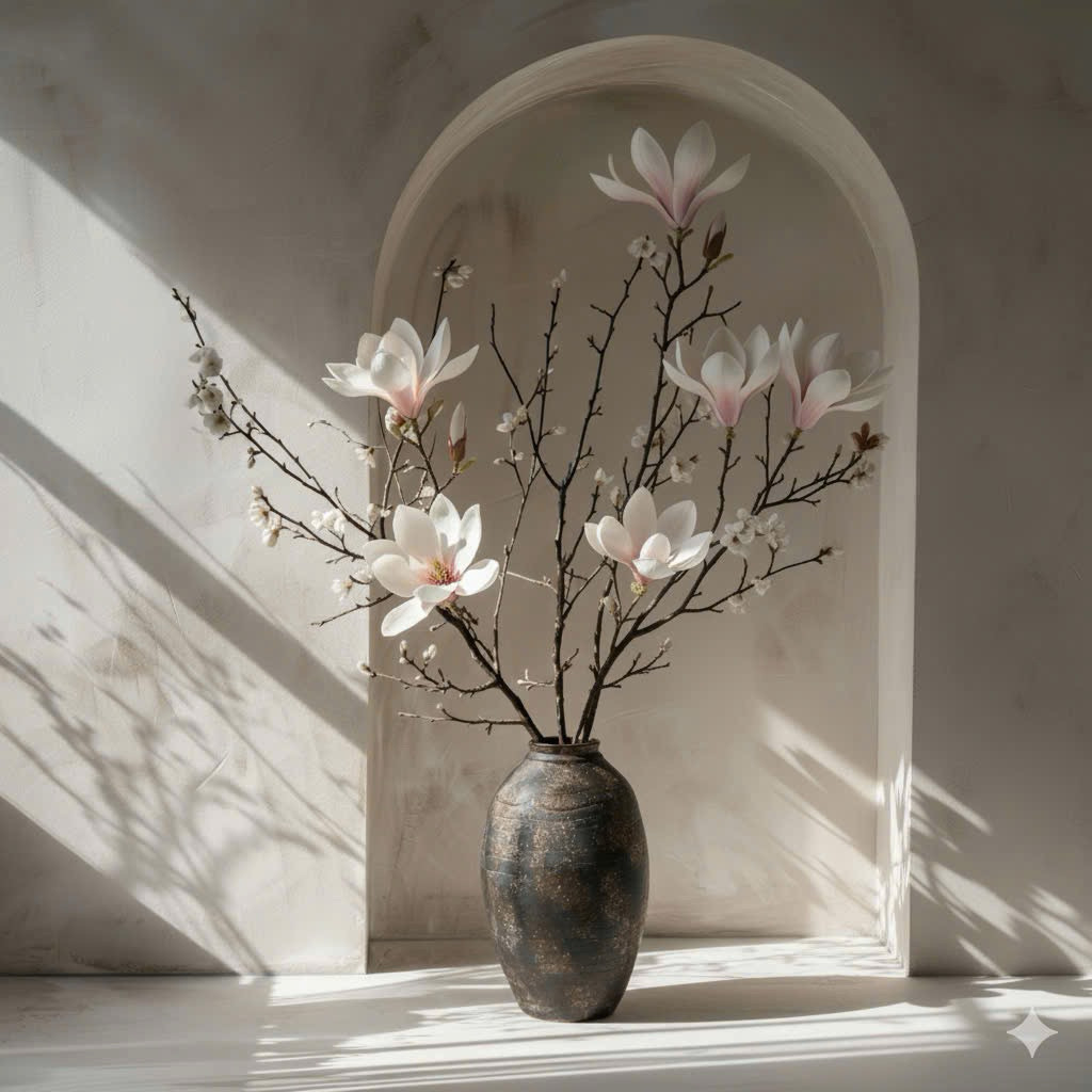 Bình Hoa Gốm Sứ, Bình Gốm Cắm Hoa Bát Tràng nghệ thuật decor studio, decor quán caphe