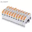 Belleshopp Aramox Loại đầu nối dây Riel 0,2-4 Mm Nhấn Khối đầu cuối nối dây nhanh cho các nhu cầu khác nhau (Màu đen)